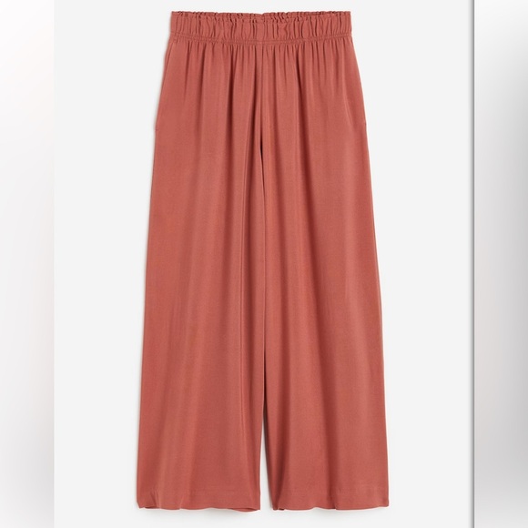 H & M Rust Orange Wide-Leg Pants - Picture 1 of 6